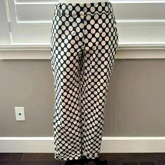 J. Crew Polka Dot Straight Leg  Pant - Picture 2 of 8
